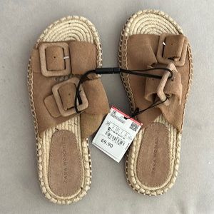 NWT Zara leather sandals